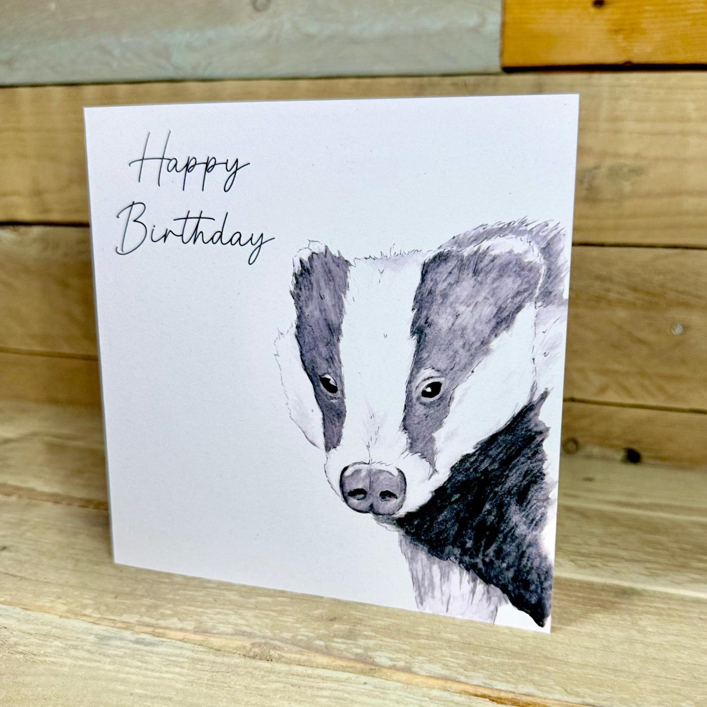 Bernard the Badger Birthday Card
