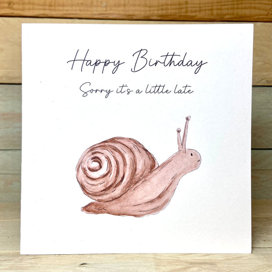 Shelley the Snail Birthday Card