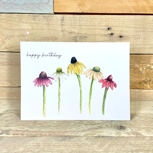 Coneflower Power Seeded Birthday Card