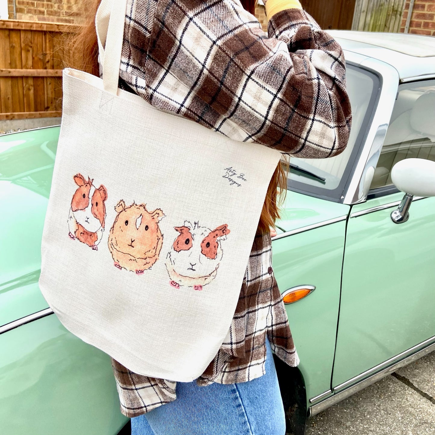 Guinea pig Linen Tote Bag