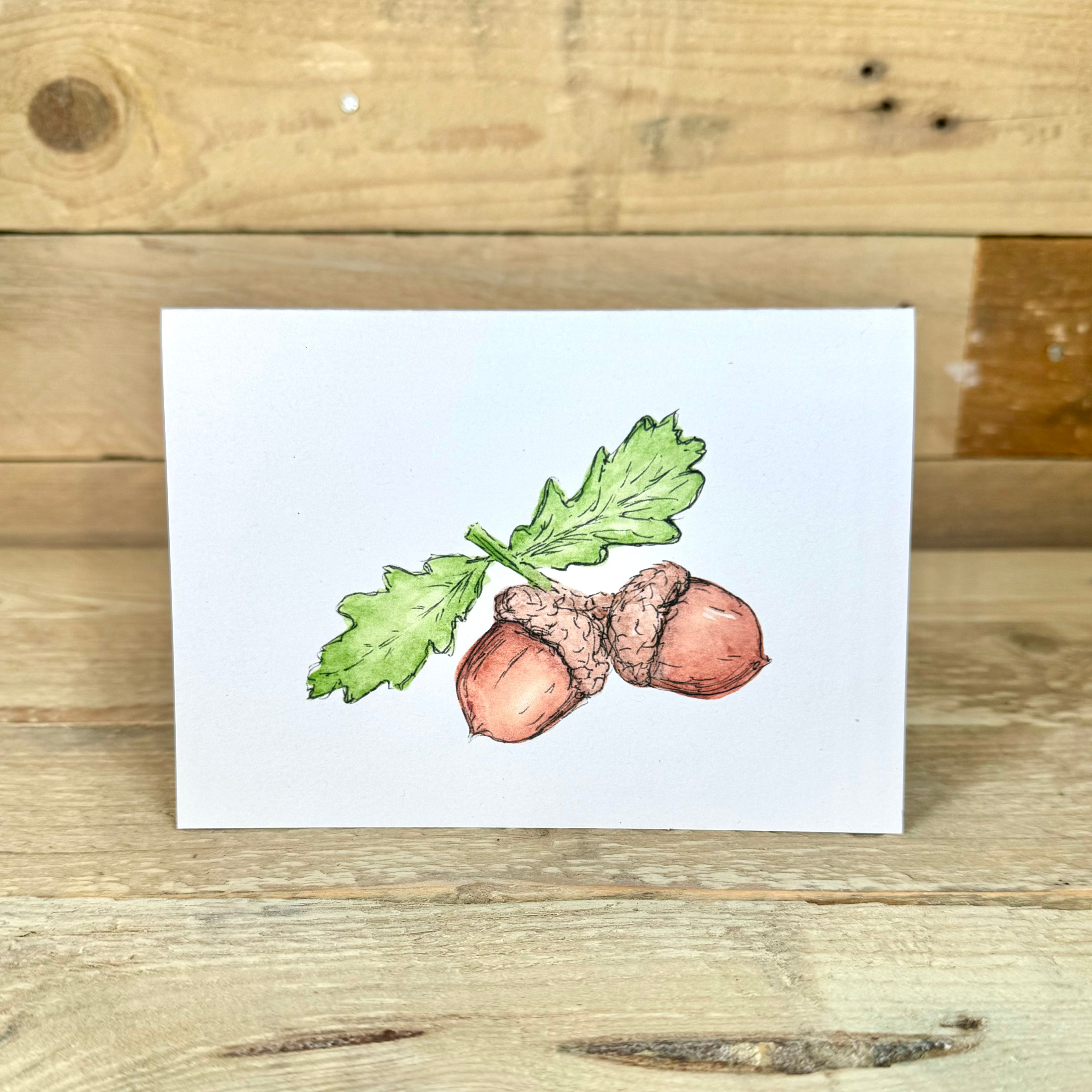 Acorns Notelet – Arty Bee Designs