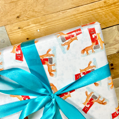 Foxes Christmas Wrapping Paper