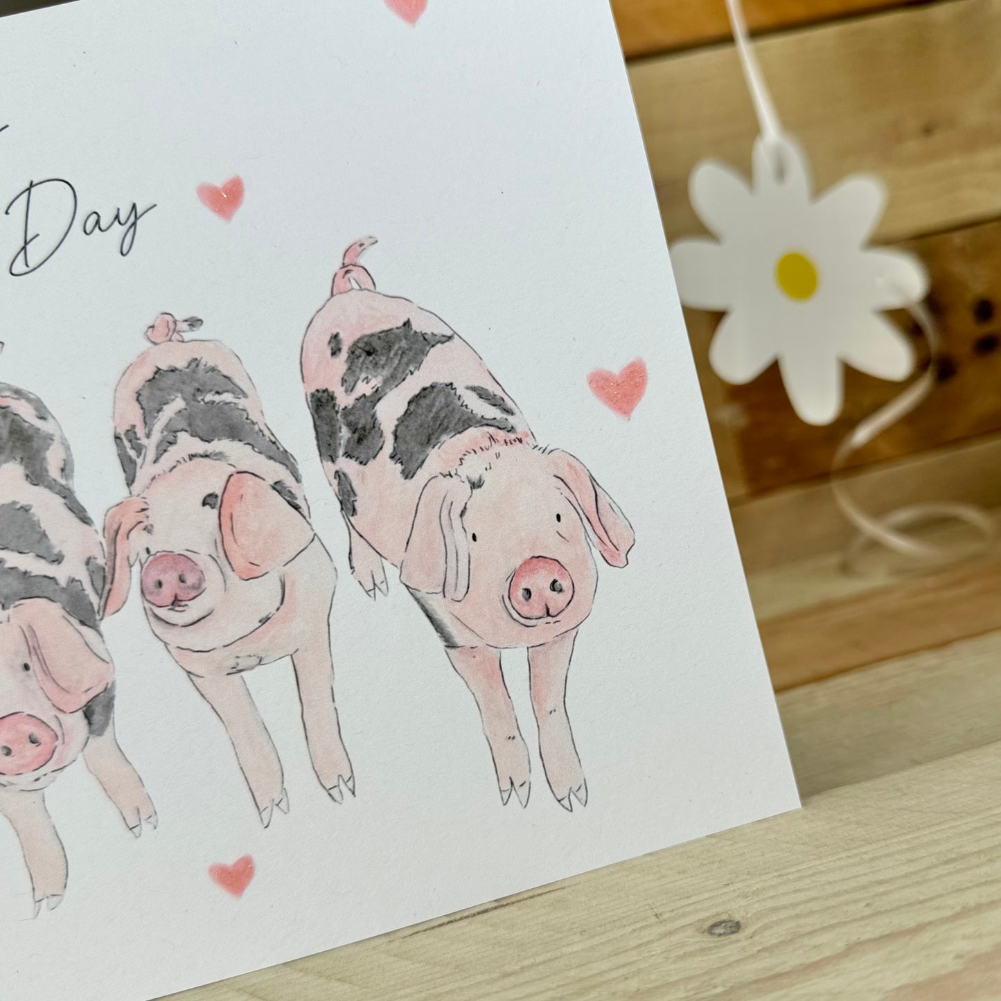 Grunt, Oink and Squeak the Pigs Mother's Day Card