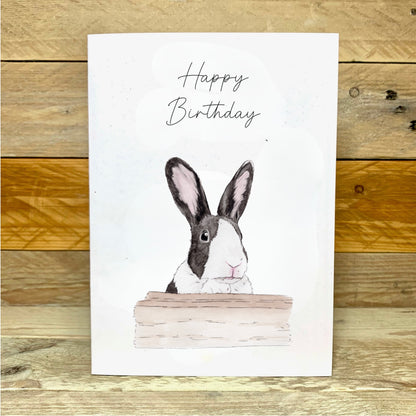 Peek A Boo Bunny Birthday Card