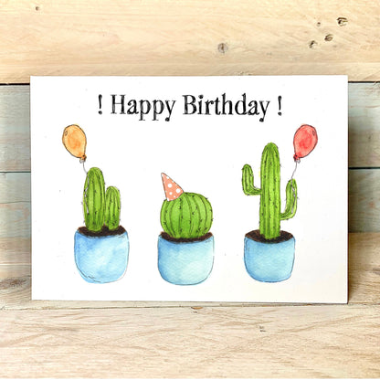 Cacti Party Birthday Card