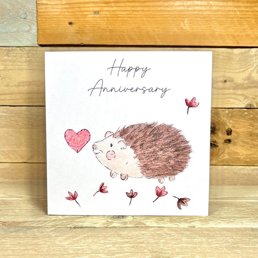 Love From Spike Hedgehog Anniversary Card