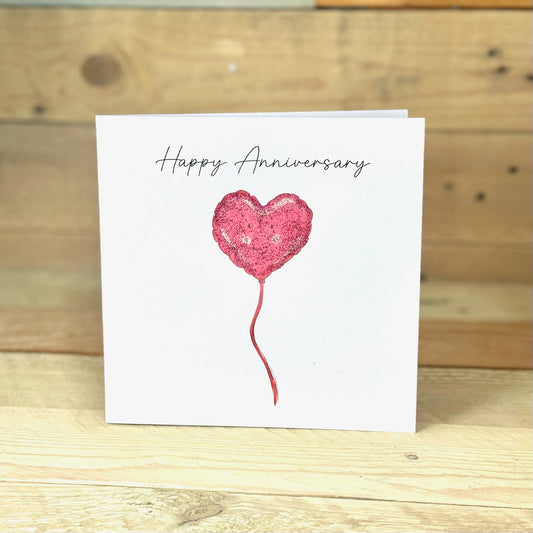 Heart Balloon Anniversary Card