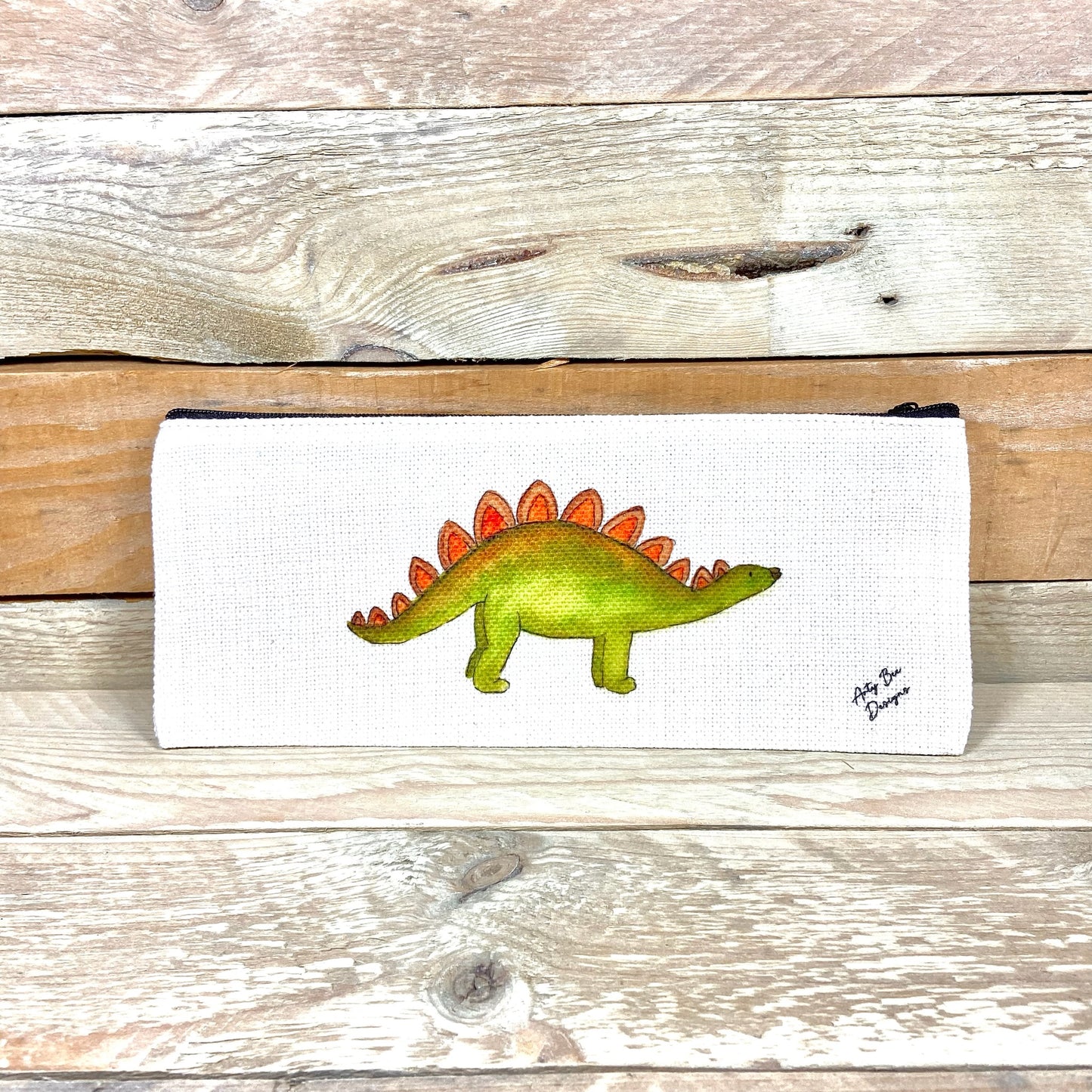 Dinosaur Linen Pencil Case