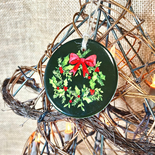 Wreath Ceramic Christmas Decoration