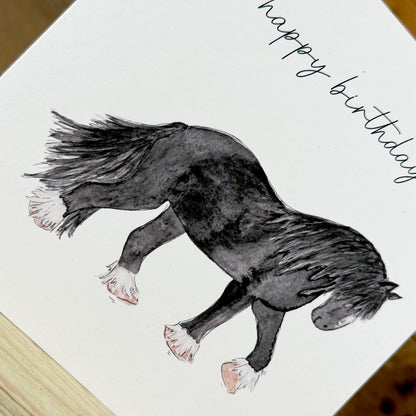 Shrimpy the Shire Horse Birthday Card