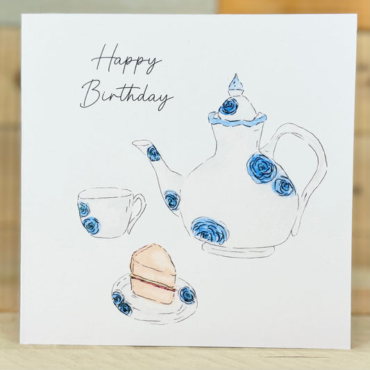 Tea and Cake Birthday Card