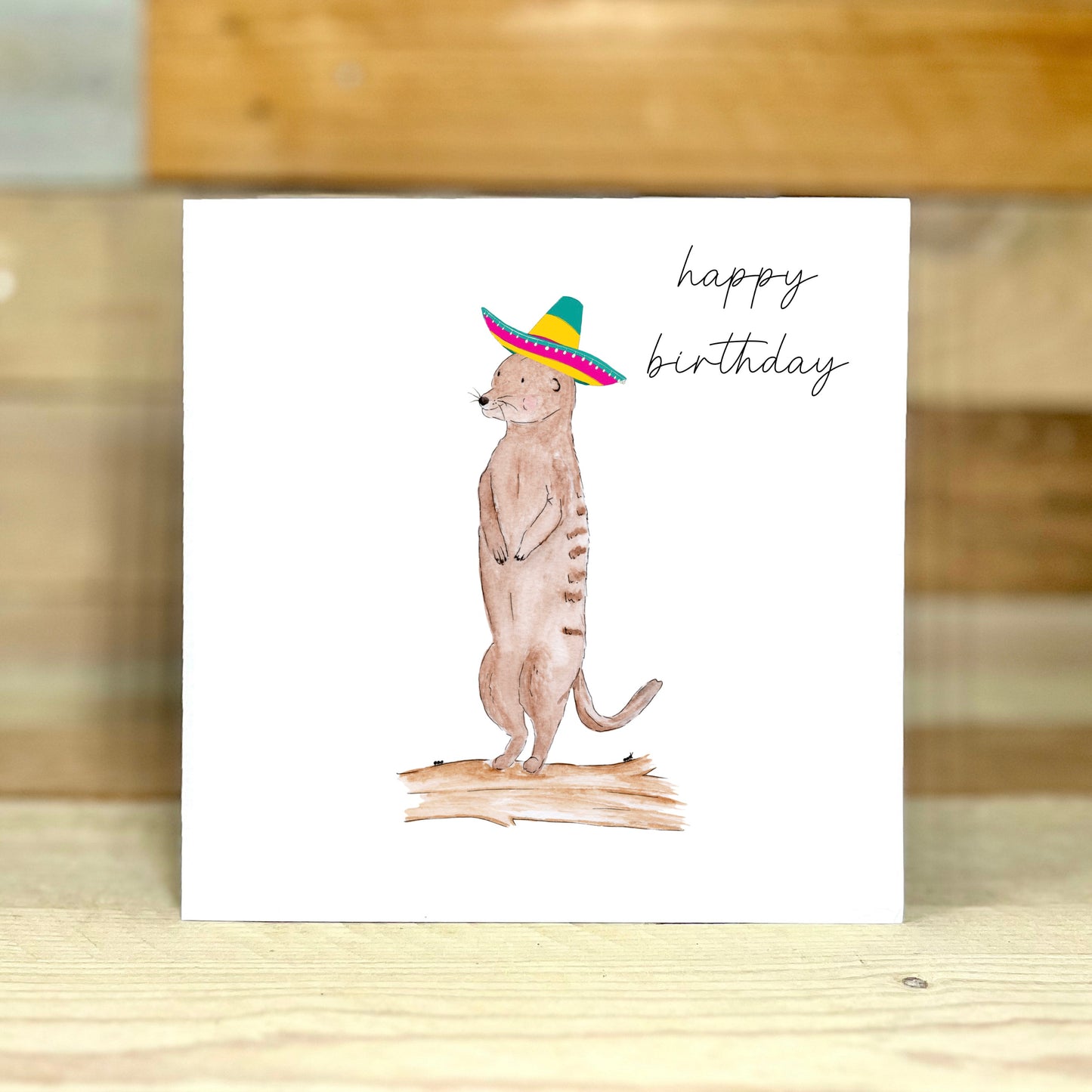 Meredith the Meerkat Birthday Card