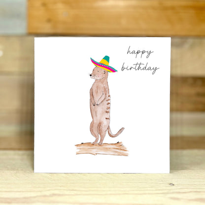 Meredith the Meerkat Birthday Card