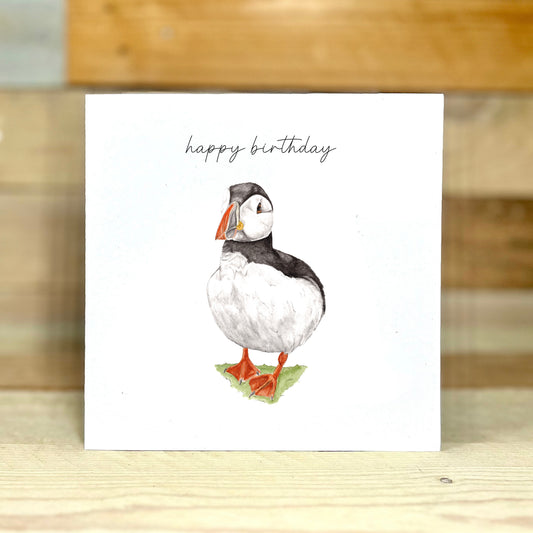 Puffin on Skomer Birthday Card