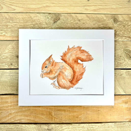 Rose the Red Squirrel Original Painting