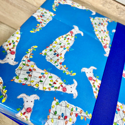 Whippet in Lights Christmas Wrapping Paper