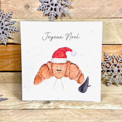 Joyeux Noel Croissant Christmas Card