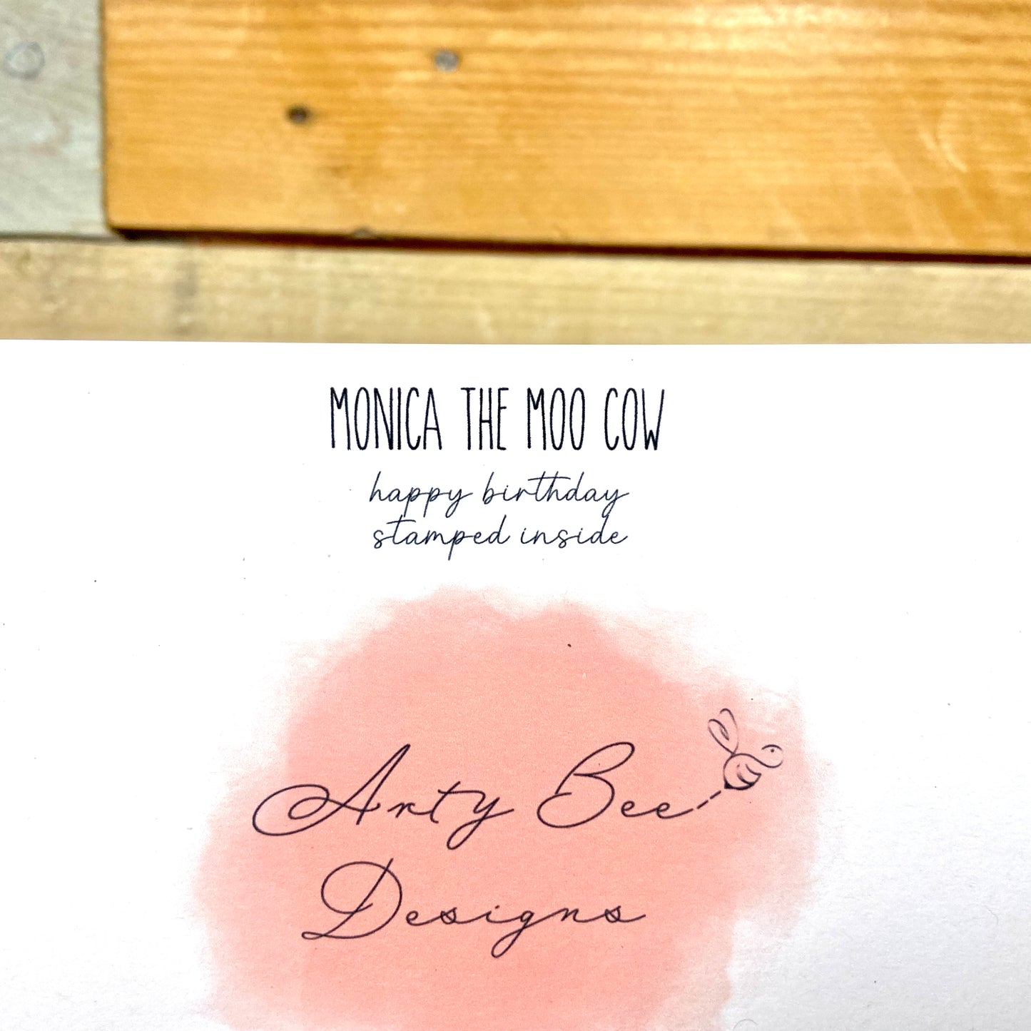 Monica the Moo Cow Birthday Card