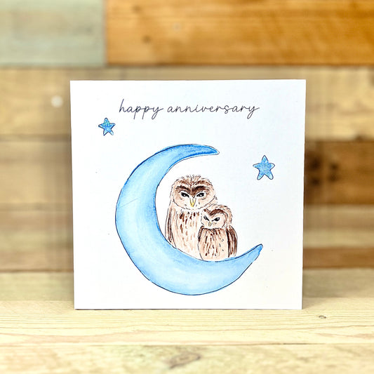 Owl Anniversary Card