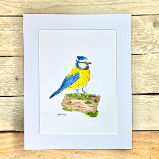 Belle the Bluetit Original Painting