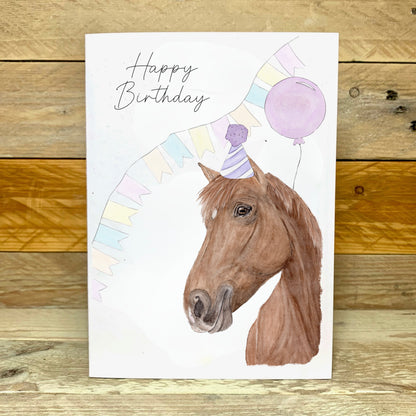 Party Horse Birthday Card