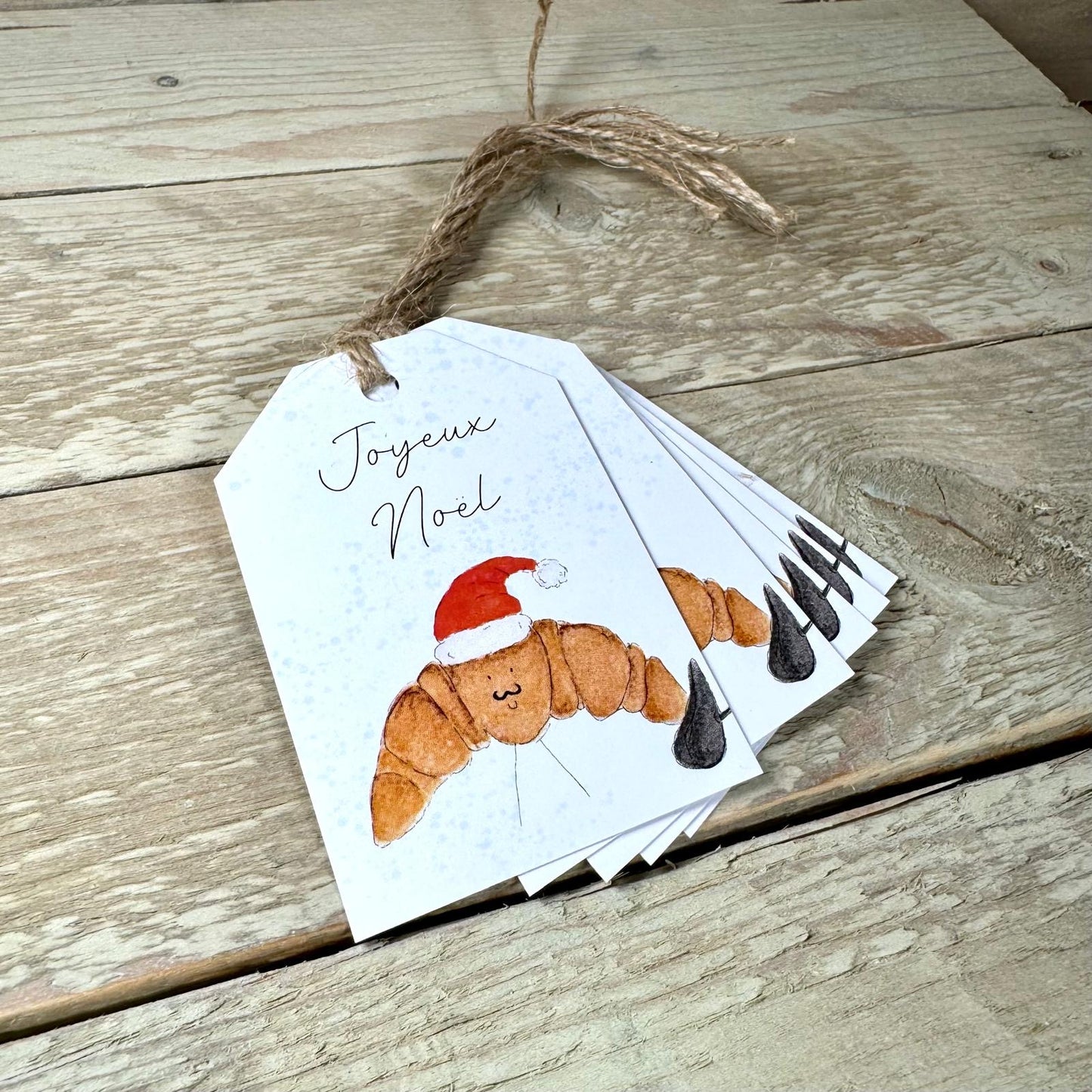 Croissant Christmas Gift Tags