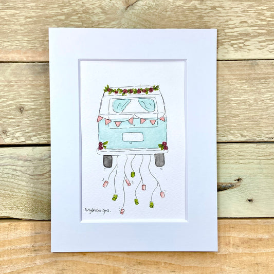 Campervan Full of Love Original Painting