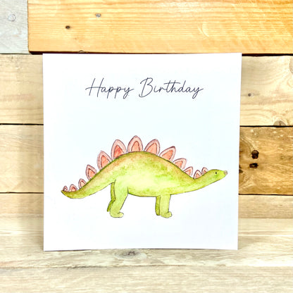Dylan the Stegosaurus Birthday Card