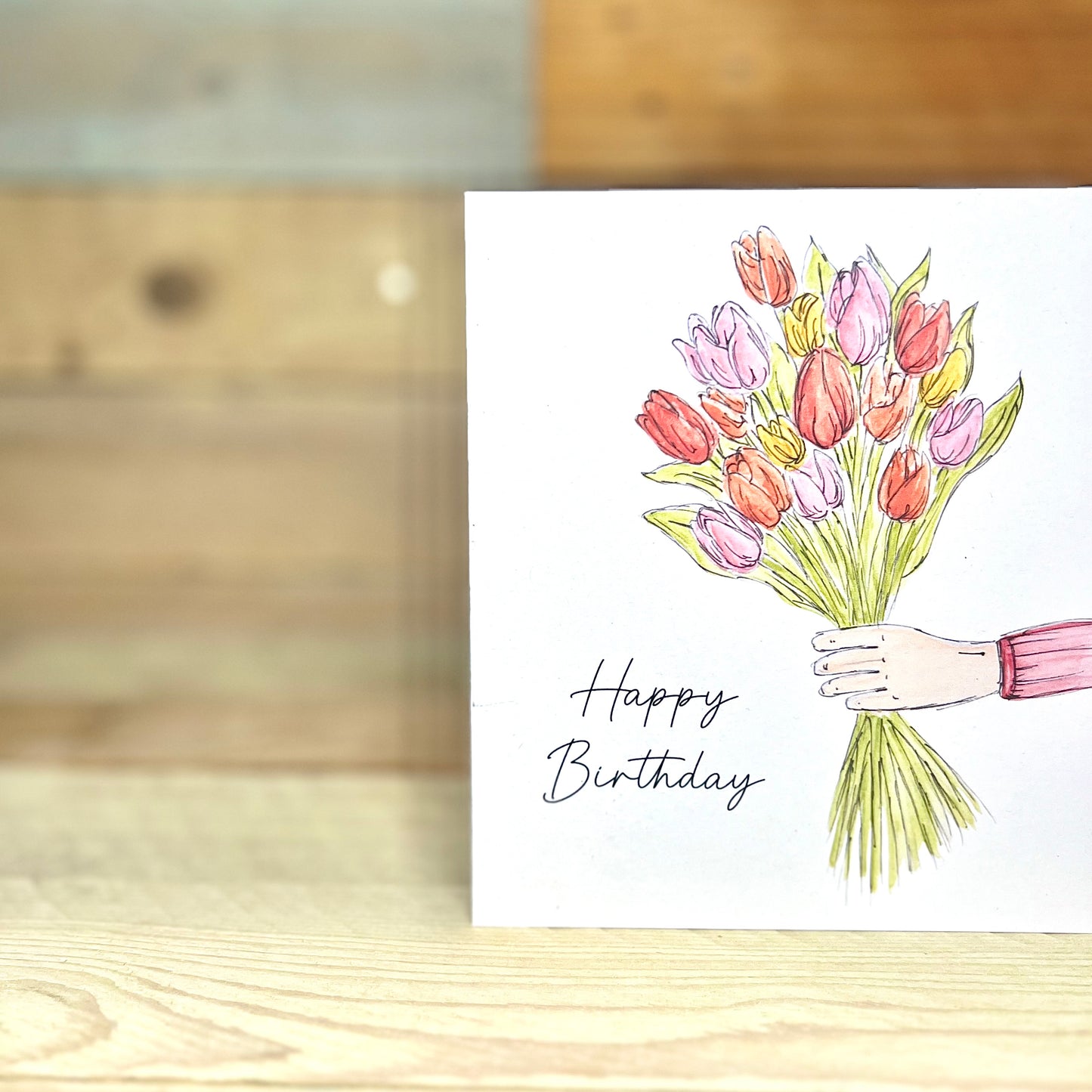 Tulips For You Birthday Card