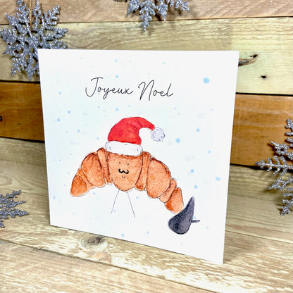 Joyeux Noel Croissant Christmas Card