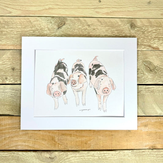 Grunt, Oink and Squeak Original Painting