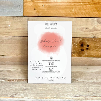 Bumble and Daisy Blank Notelet