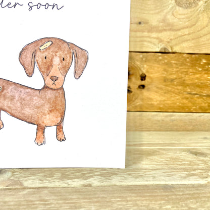 Henry the Hotdog Get Well Soon Card