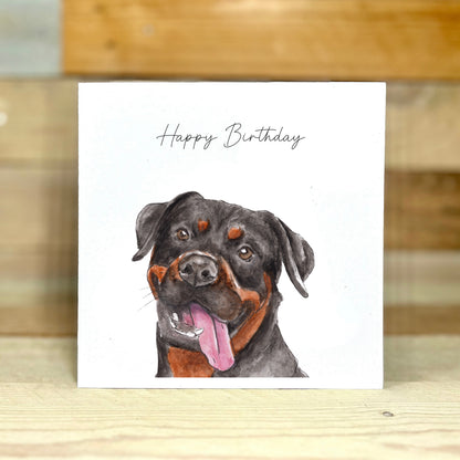 Buzz the Rottweiler Birthday Card