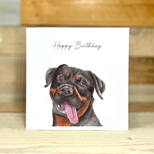 Buzz the Rottweiler Birthday Card
