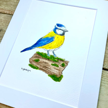 Belle the Bluetit Original Painting