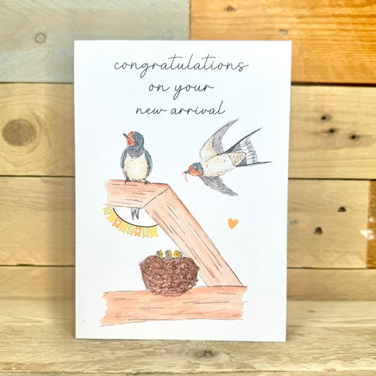 New Arrival Swallow Card
