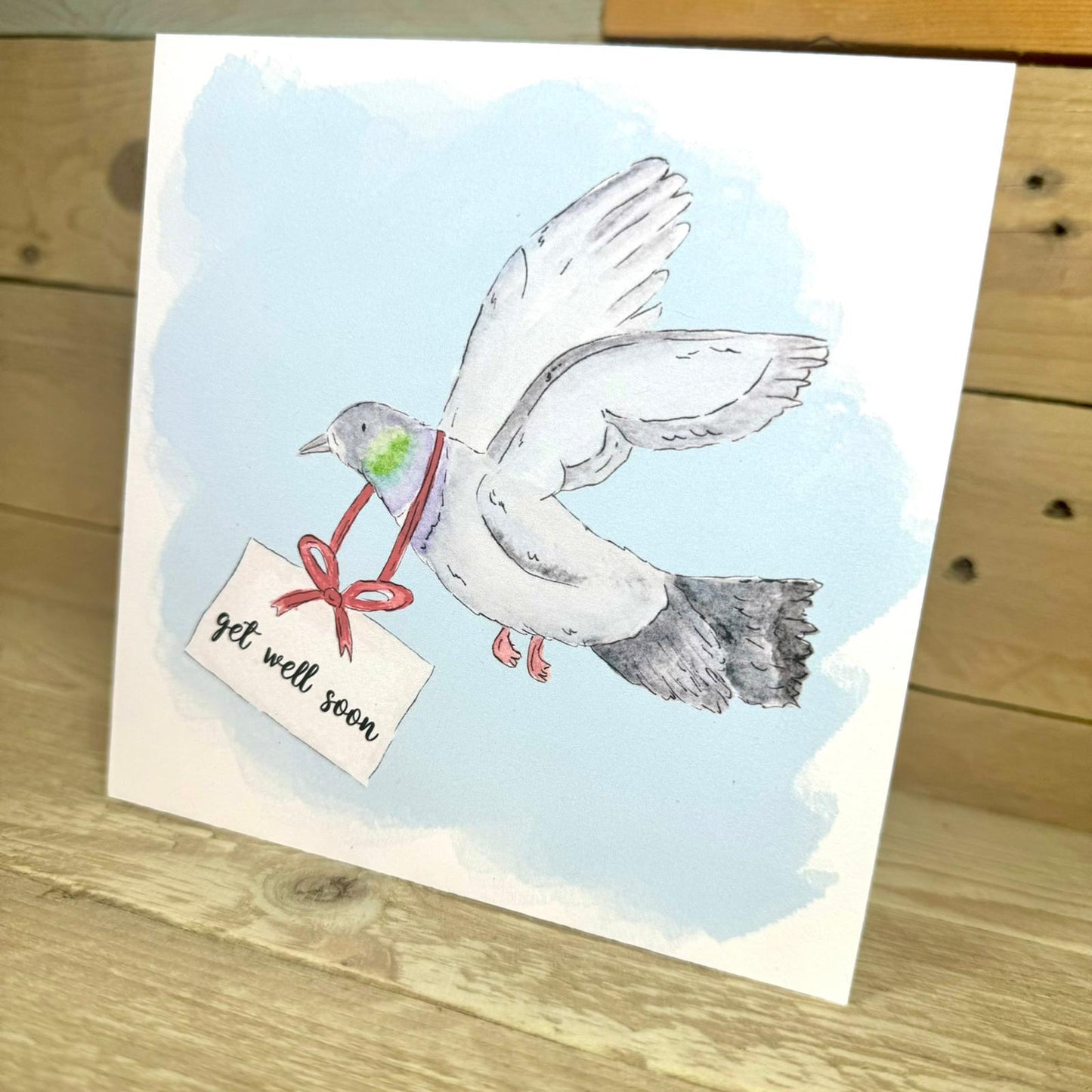 Philip the Pigeon Get Well Soon Card