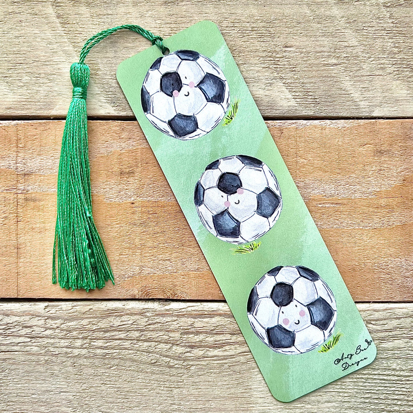 Football Metal Bookmark With Tassel