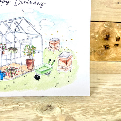 Mum's Garden Seeded Birthday Card