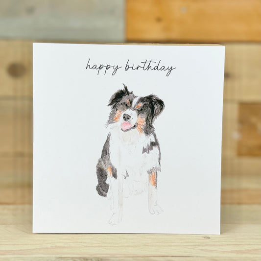 Cap the Collie Birthday Card