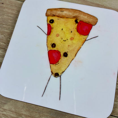 Wonky Pizza Coaster