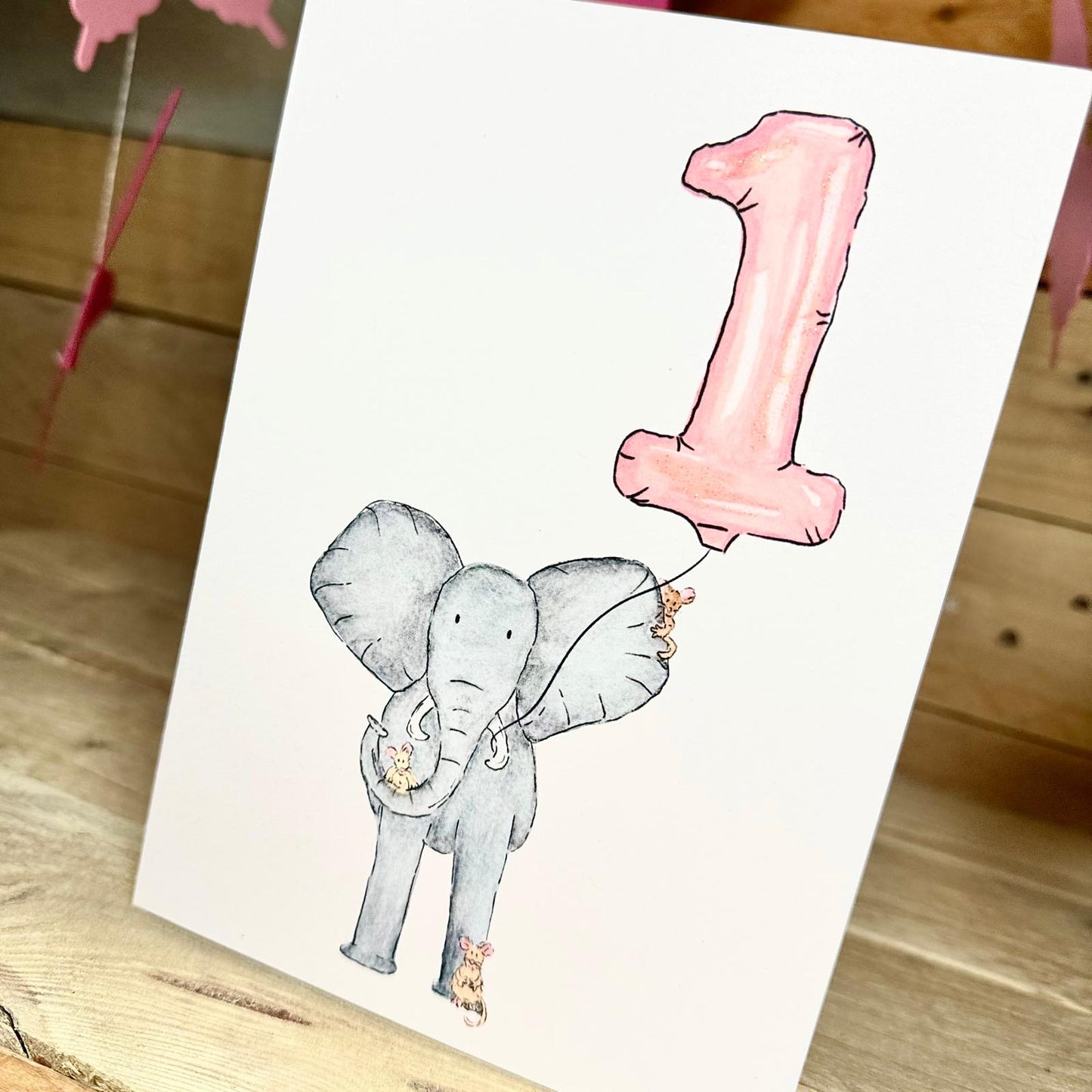 Nelly Turns One Birthday Card