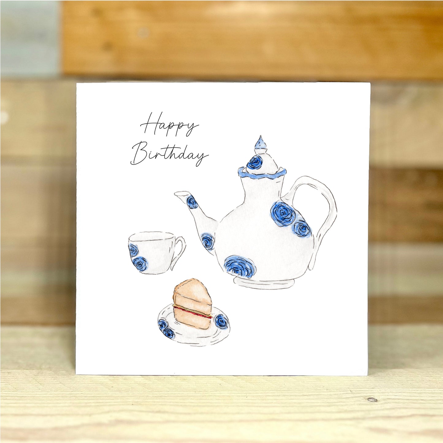 Tea and Cake Birthday Card