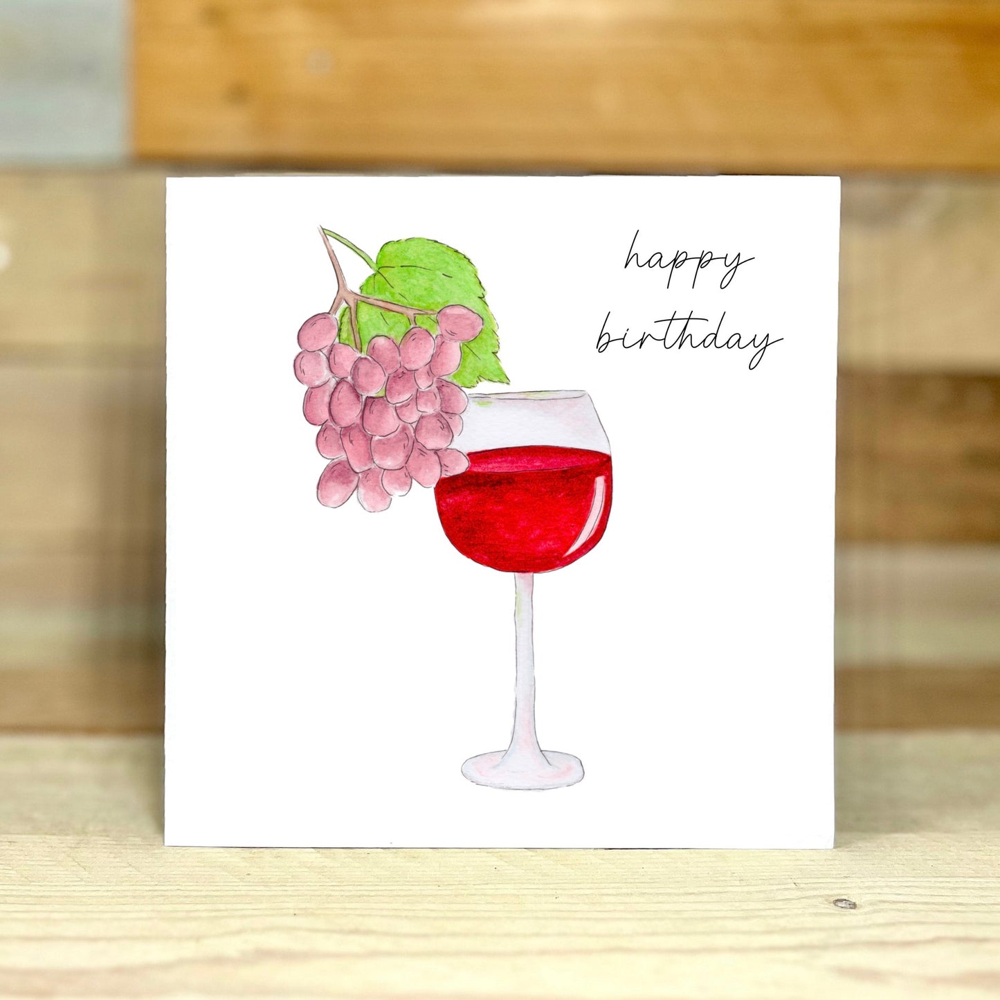 Glass of Wine Birthday Card