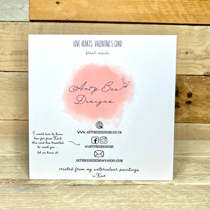Love Hearts Valentine's Card
