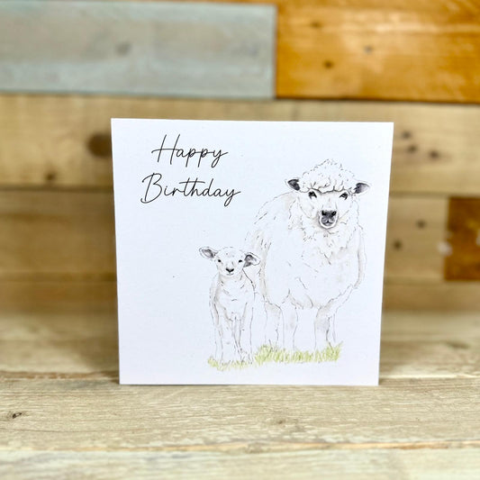 Romney Rhona and Flopsy the Sheep Birthday Card