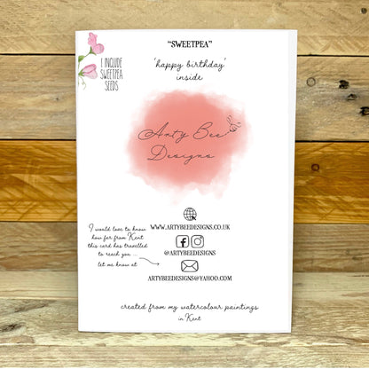 Sweetpea Seeded Birthday Card