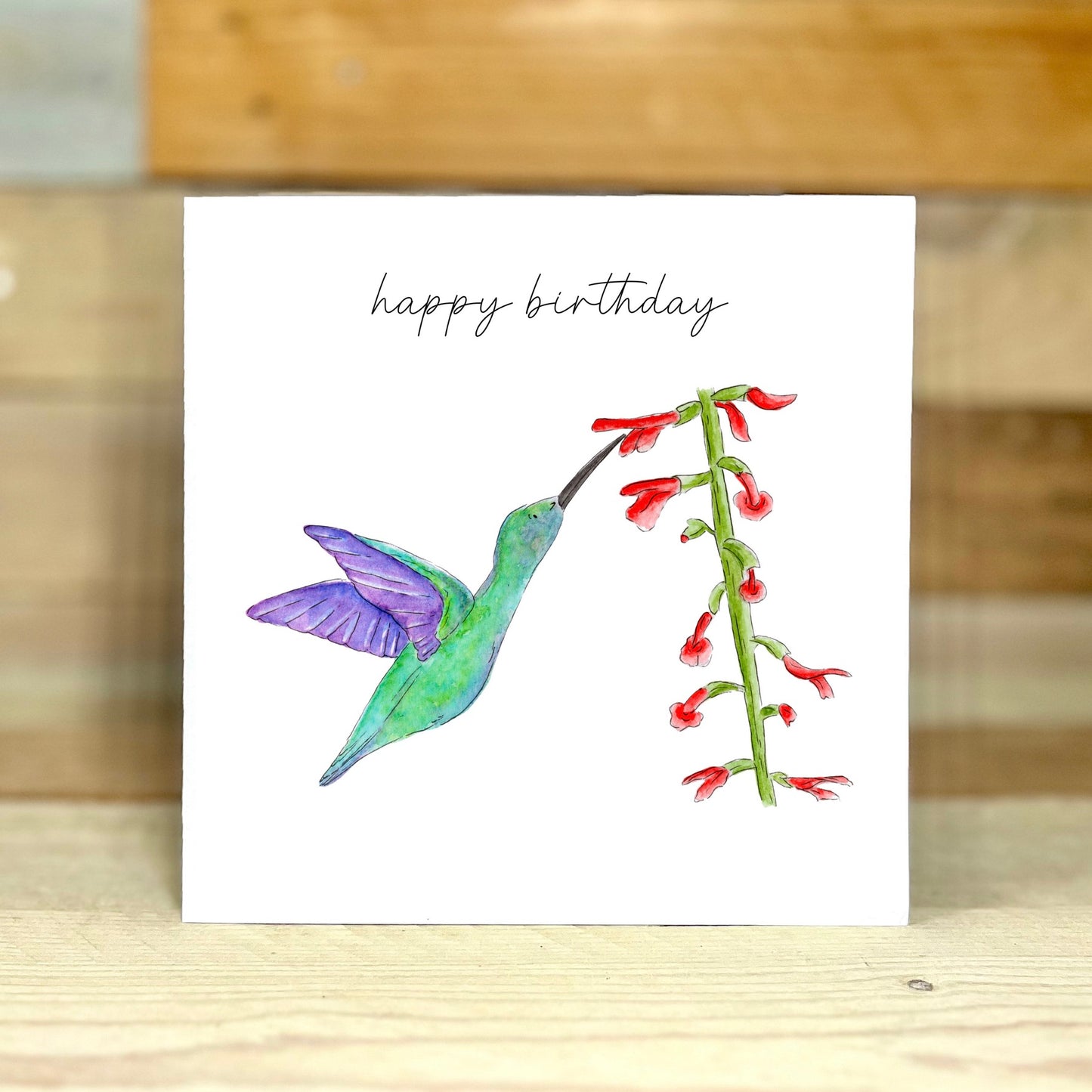 Hetty the Hummingbird Birthday Card
