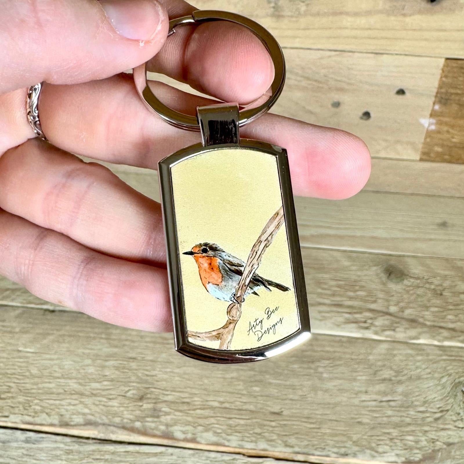 Robin Metal Keyring – Arty Bee Designs